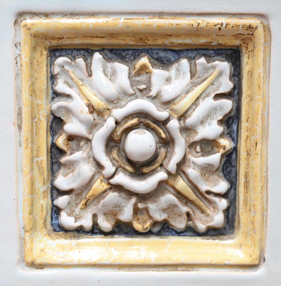 Louis XVI-style faience mantelpiece, Italian work, late 19th century Louis XVI-style faience mantelpiece, Italian work, late 19th century-4