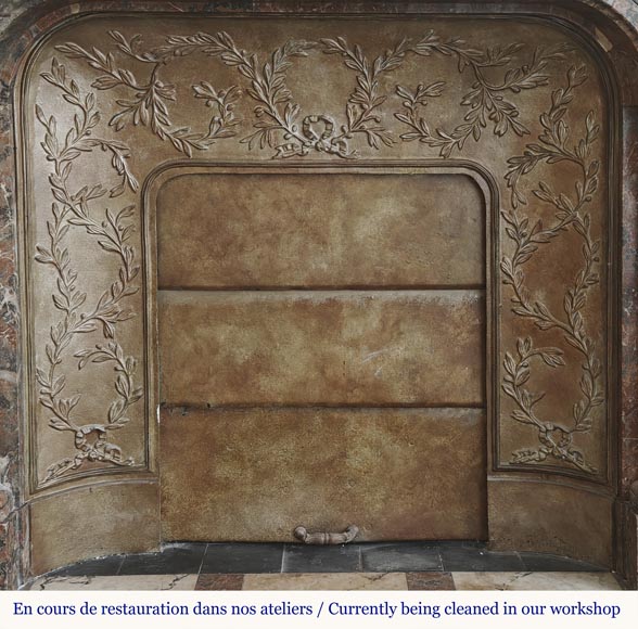 Regency style fireplace in Rouge Royal marble Regency style fireplace in Rouge Royal marble-5