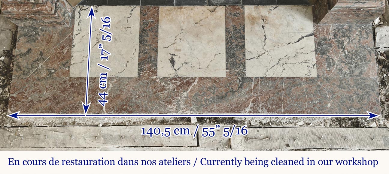 Regency style fireplace in Rouge Royal marble Regency style fireplace in Rouge Royal marble-6