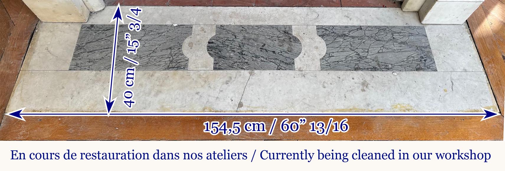 Louis XVI style fireplace in highly sculpted Carrara marble with floral decoration Louis XVI style fireplace in highly sculpted Carrara marble with floral decoration-9