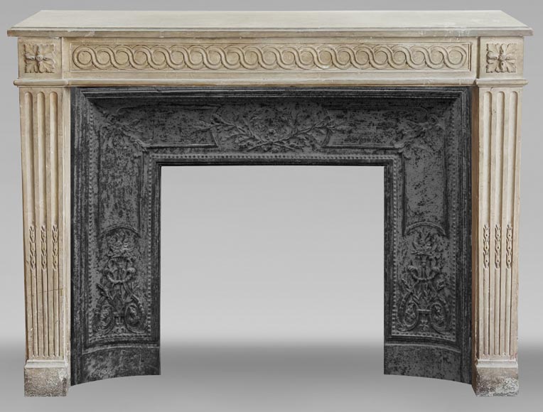 Louis XVI period stone fireplace  Louis XVI period stone fireplace-0