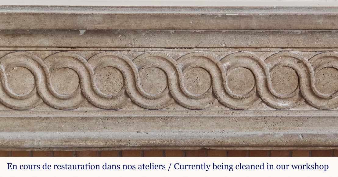 Louis XVI period stone fireplace  Louis XVI period stone fireplace-1