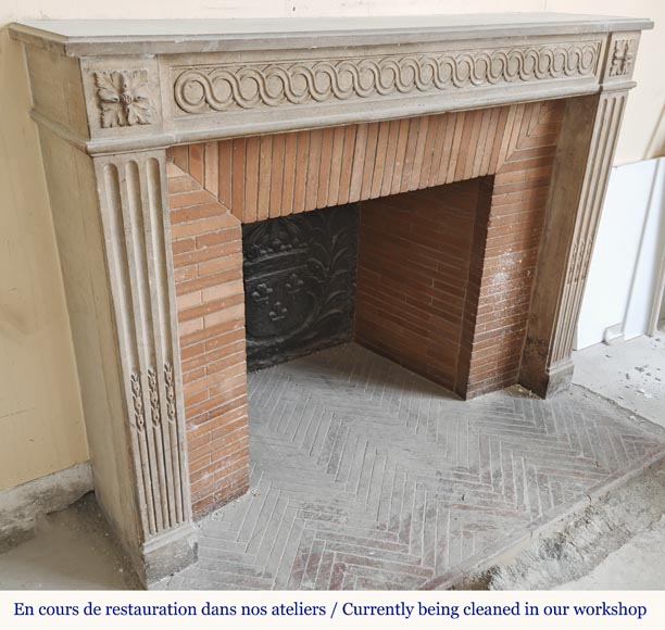Louis XVI period stone fireplace  Louis XVI period stone fireplace-2