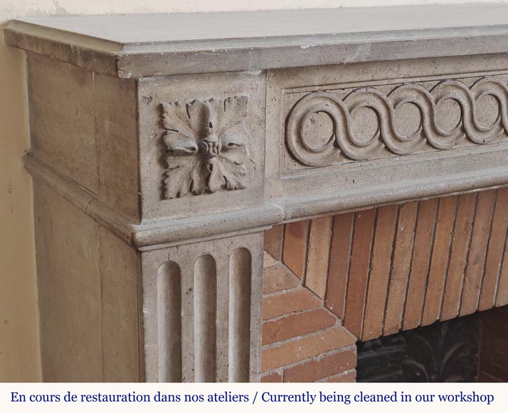 Louis XVI period stone fireplace  Louis XVI period stone fireplace-3
