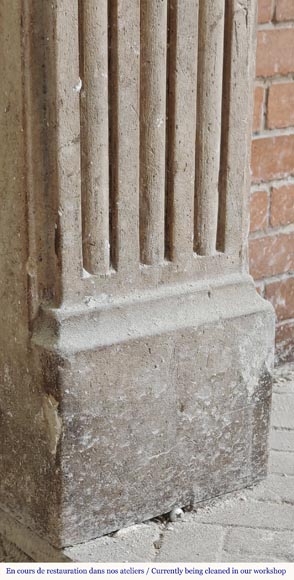 Louis XVI period stone fireplace  Louis XVI period stone fireplace-5