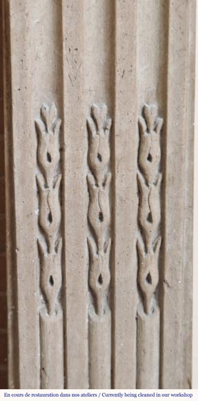 Louis XVI period stone fireplace  Louis XVI period stone fireplace-8