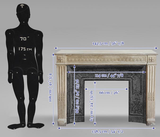 Louis XVI period stone fireplace  Louis XVI period stone fireplace-11