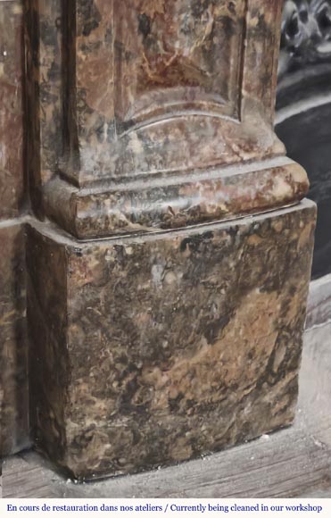 Regency style fireplace in red marble Regency style fireplace in red marble-3