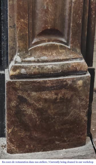 Regency style fireplace in red marble Regency style fireplace in red marble-6