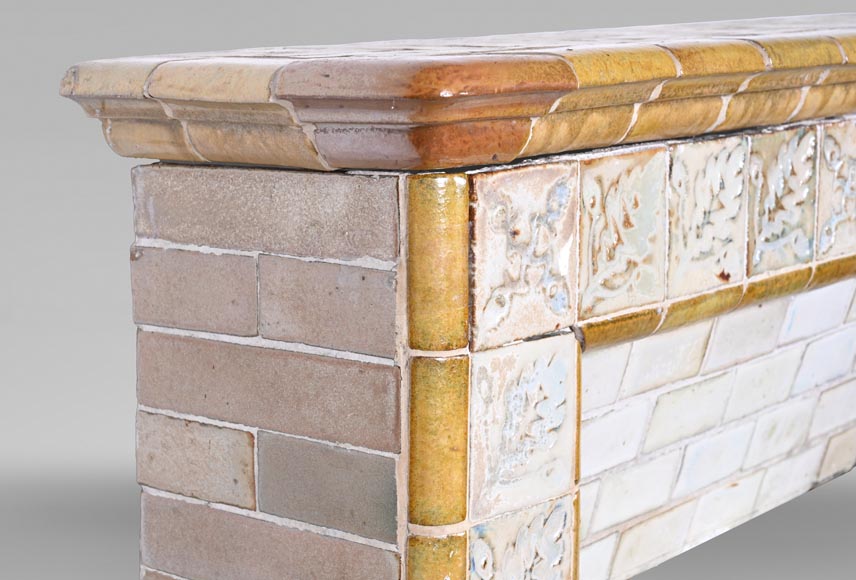 Glazed stoneware fireplace, signed “Grès de Bigot”, circa 1895 Glazed stoneware fireplace, signed “Grès de Bigot”, circa 1895-3