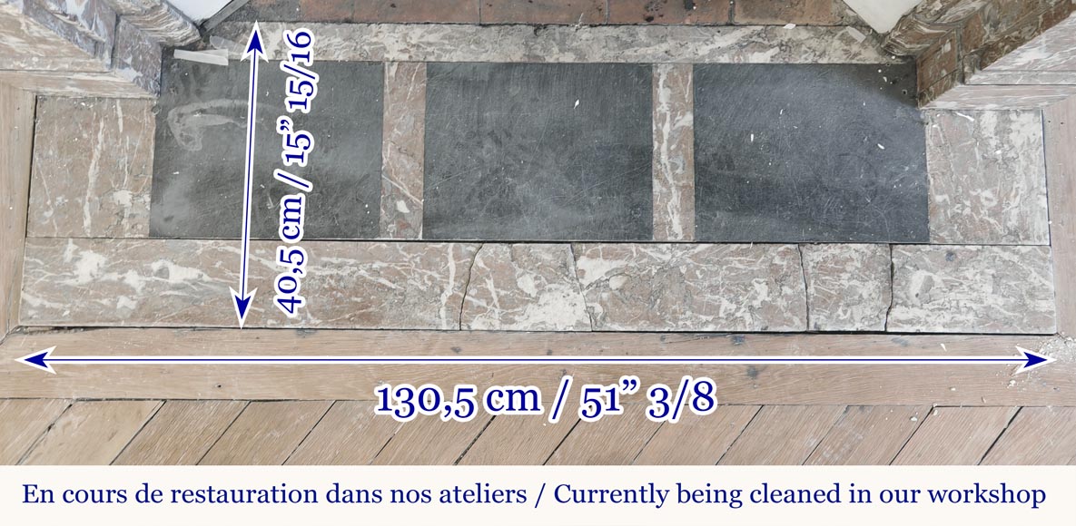 Louis XVI style fireplace in Northern Red marble Louis XVI style fireplace in Northern Red marble-8