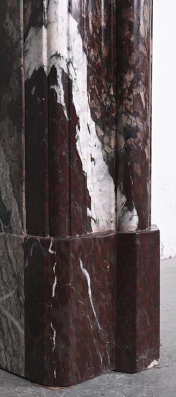 Louis XIV style fireplace in Campan Rubané marble Louis XIV style fireplace in Campan Rubané marble-4