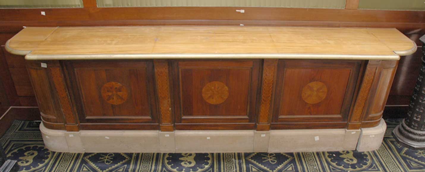 Antique bank counter. Antique bank counter.-0