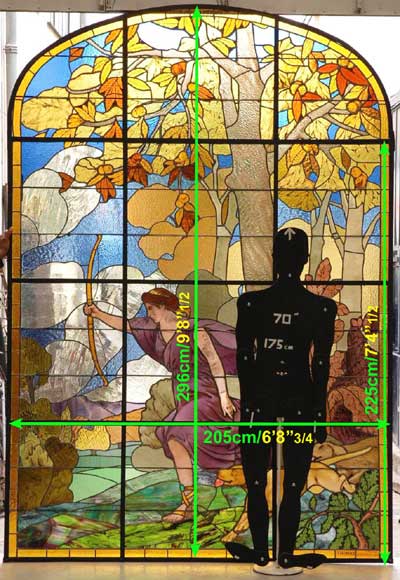 Stained glass window, painted by Thomas from Valence, 1915 Stained glass window, painted by Thomas from Valence, 1915-13