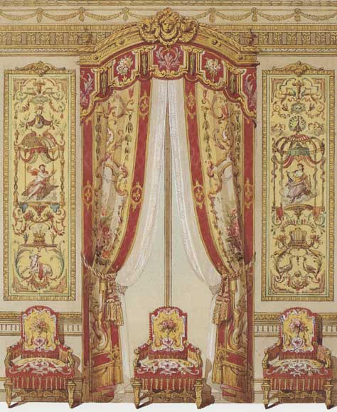 Cartoon for two entre-fenetre tapestry panels Cartoon for two entre-fenetre tapestry panels-1