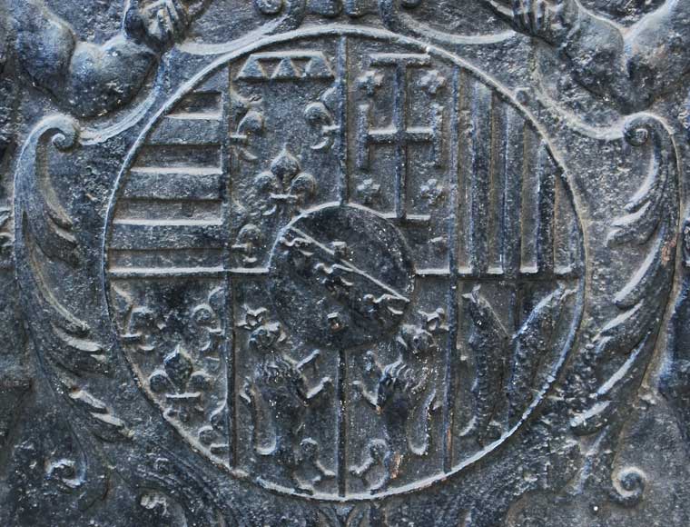 Leopold I fireback with two giants Leopold I fireback with two giants-2