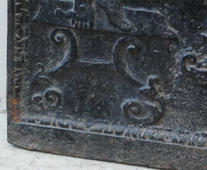 Leopold I fireback with two giants Leopold I fireback with two giants-3