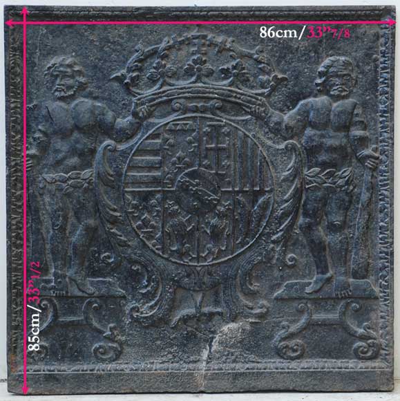 Leopold I fireback with two giants Leopold I fireback with two giants-6