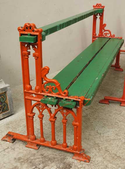 Pair of Gothic Benchs from 1860 Pair of Gothic Benchs from 1860-1