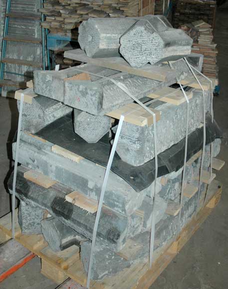 Neo-gothic stone window frame from Soignies  Neo-gothic stone window frame from Soignies -1