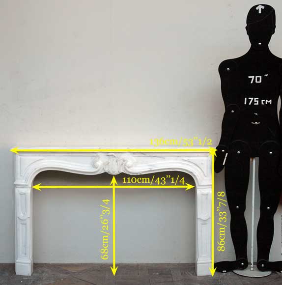 Semi-statuary marble mantel made in 1960 Semi-statuary marble mantel made in 1960-7