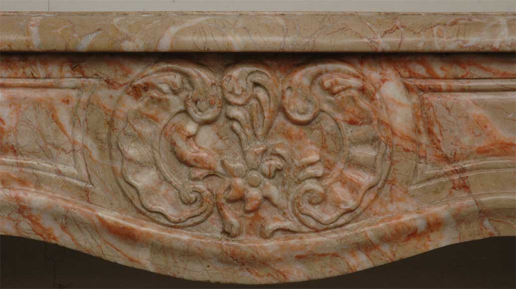 Louis XV style marble mantel Louis XV style marble mantel-1