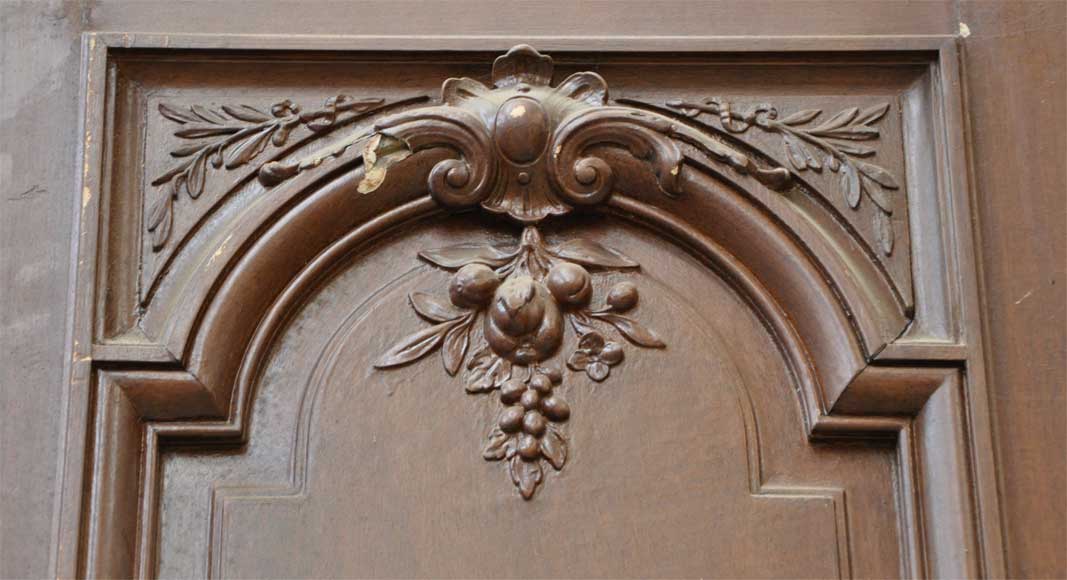 Pair of antique double wooden and stucco doors Pair of antique double wooden and stucco doors-3