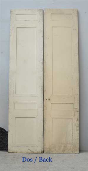 Pair of antique double wooden and stucco doors Pair of antique double wooden and stucco doors-5