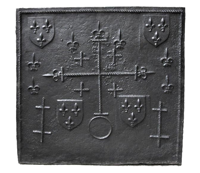 Gothic period cast iron fireback Gothic period cast iron fireback-0