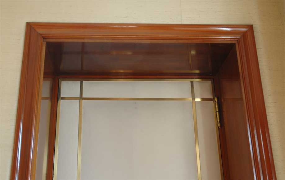 Four leather and brass doors Four leather and brass doors-2