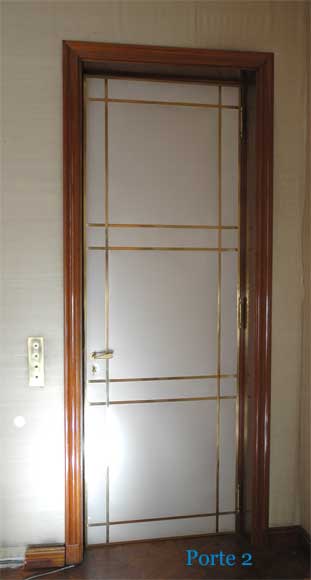 Four leather and brass doors Four leather and brass doors-3