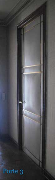 Four leather and brass doors Four leather and brass doors-5