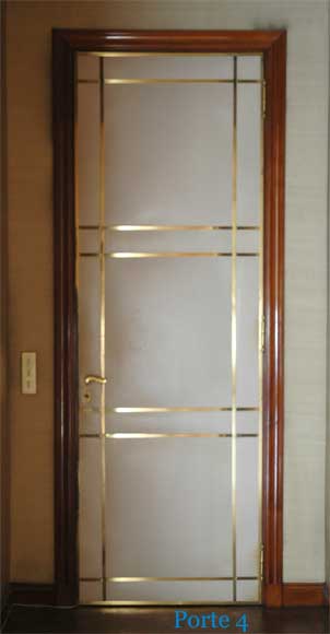 Four leather and brass doors Four leather and brass doors-6