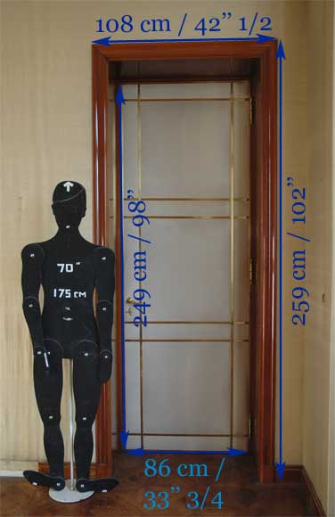 Four leather and brass doors Four leather and brass doors-8