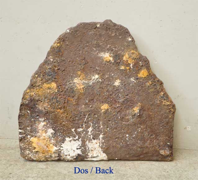 Antique fireback with Bretel de Gremonville coat of arms Antique fireback with Bretel de Gremonville coat of arms-5