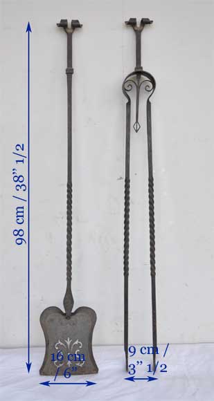 Fireplaces' accessories : plier and shovel in ironwork Fireplaces' accessories : plier and shovel in ironwork-6