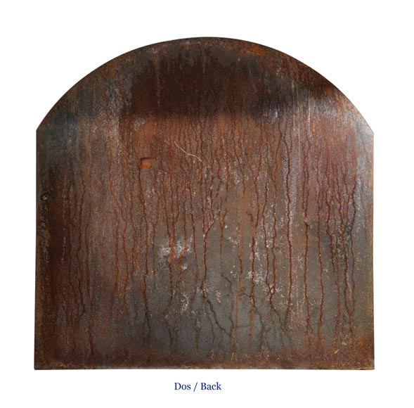 Cast iron fireback with roosters and lions decoration Cast iron fireback with roosters and lions decoration-6