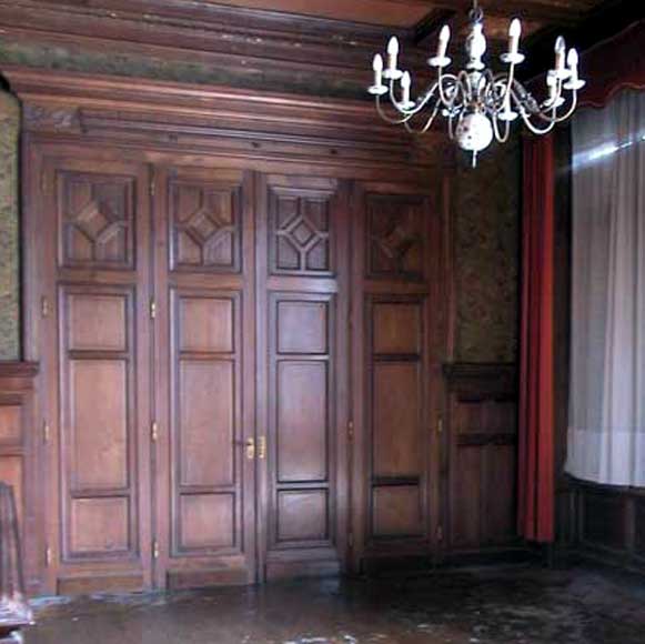Complete Mahogany panelling for two rooms.-0