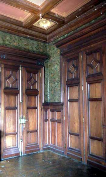 Complete Mahogany panelling for two rooms.-1