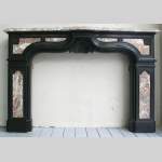 18th century fireplace mantel in two colors of marble