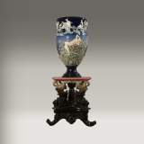 CARRIER BELLEUSE Louis Robert, Extraordinary vase with Urania , science allegory.
