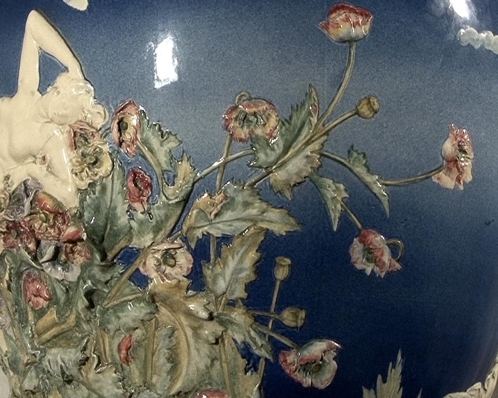 CARRIER BELLEUSE Louis Robert, Extraordinary vase with Urania , science allegory.-5