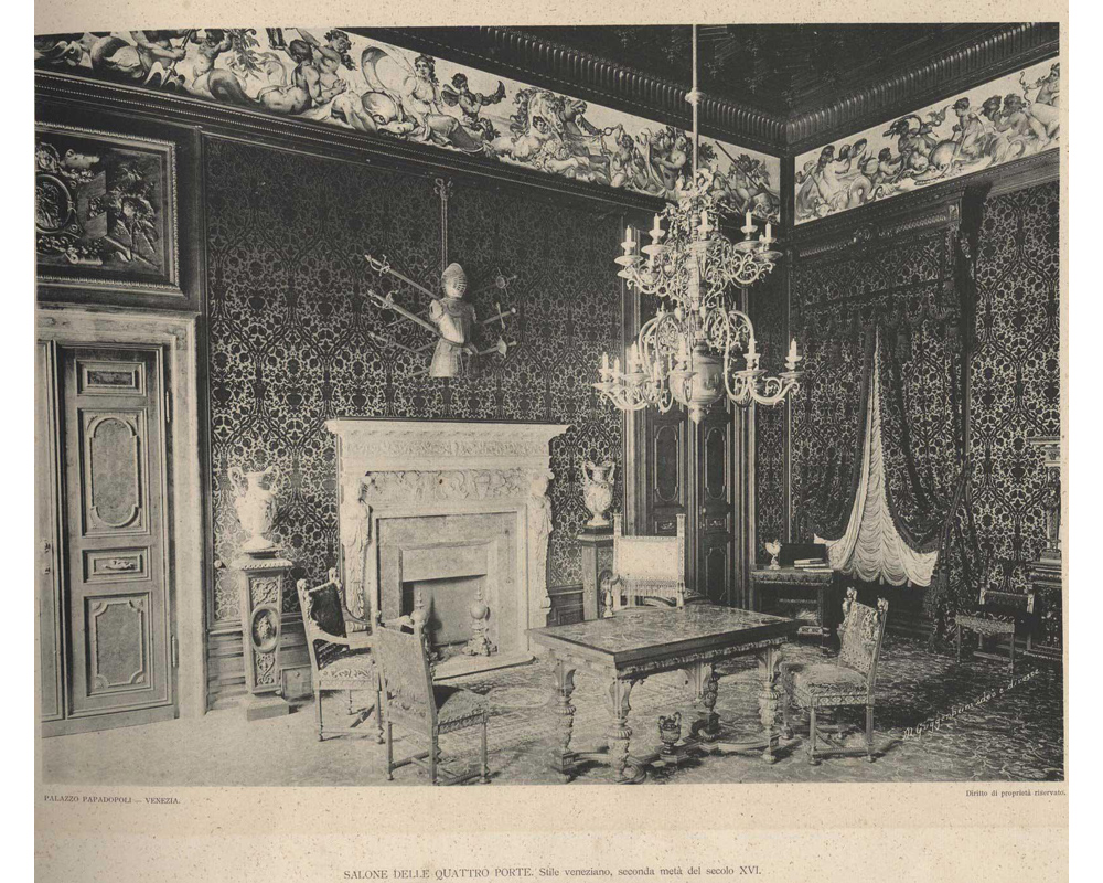 The seats coming from an exceptional furniture set realized by Moses  Michelangelo Guggenheim for the Palazzo Papadopoli in Venice, Italy -  Seating, Armchairs, Salon suites