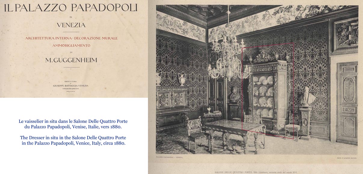 A monumental Display Cabinet coming from an exceptional furniture set realized by Moses Michelangelo Guggenheim for the Palazzo Papadopoli in Venice, Italy-10