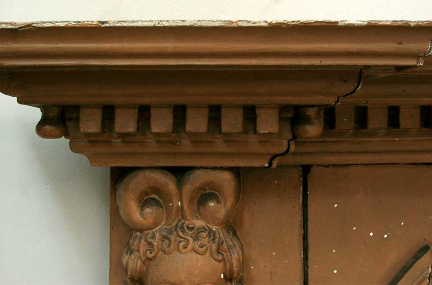 Wooden overmantel, Louis XIII period-3