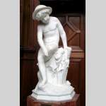  « LE PETIT PECHEUR » Marble Statue  by Janson exhibited at the Salon of 1859