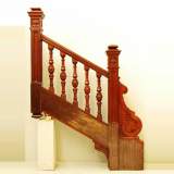 Mahogany newel post and staircase late 19th century.
