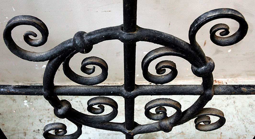 Pair of square wrought iron windows-7