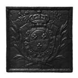 Antique 18th century fireback with the French coat of arms