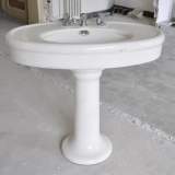Antique earthenware pedestal sink